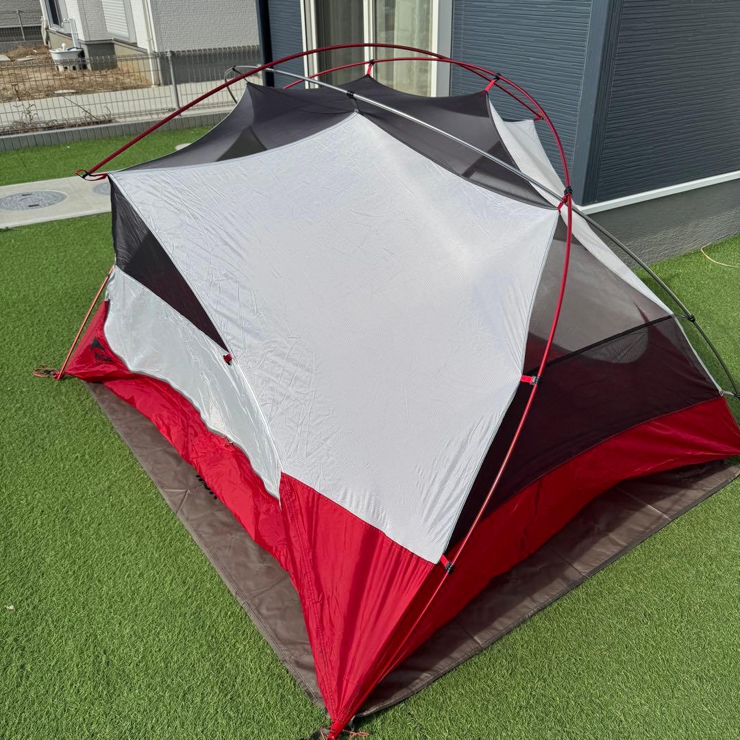 美品 MSR エリクサー3 フットプリント付き テント