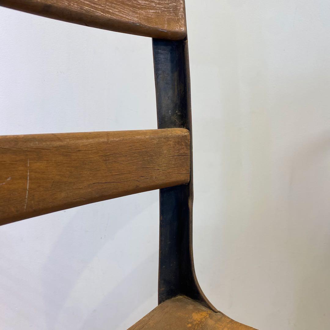 木×鉄椅子 アイアン×ウッドチェア ビンテージ