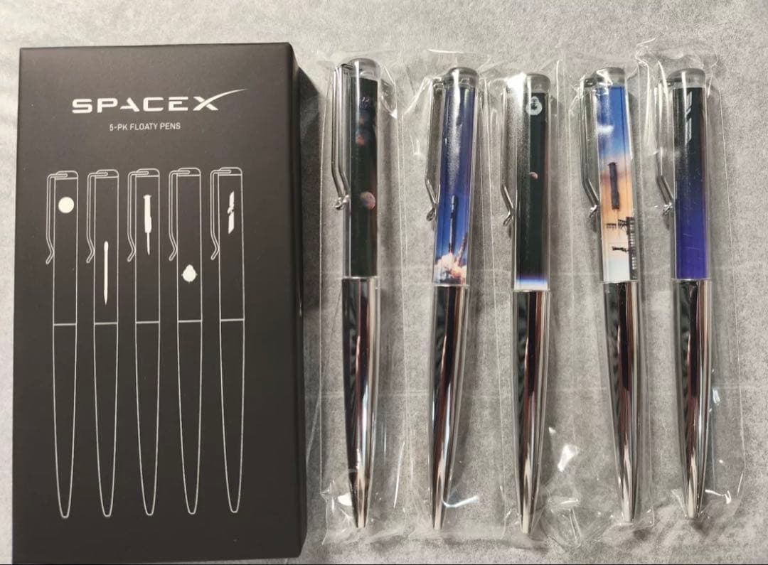 希少　浮遊ペン spaceX スペースエクス　ボールペン　5本セット　B