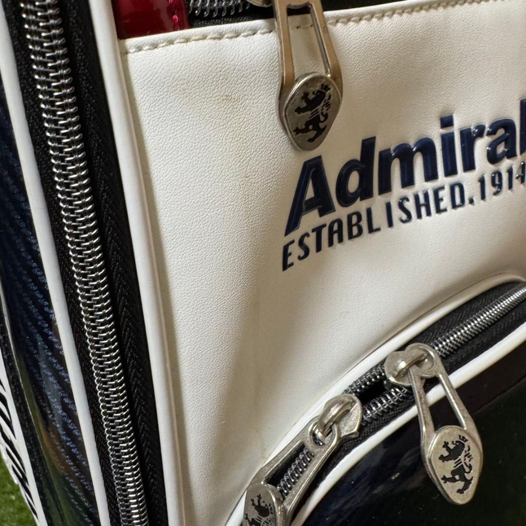 良品 Admiral アドミラル キャディバッグ 9型 トリコロール