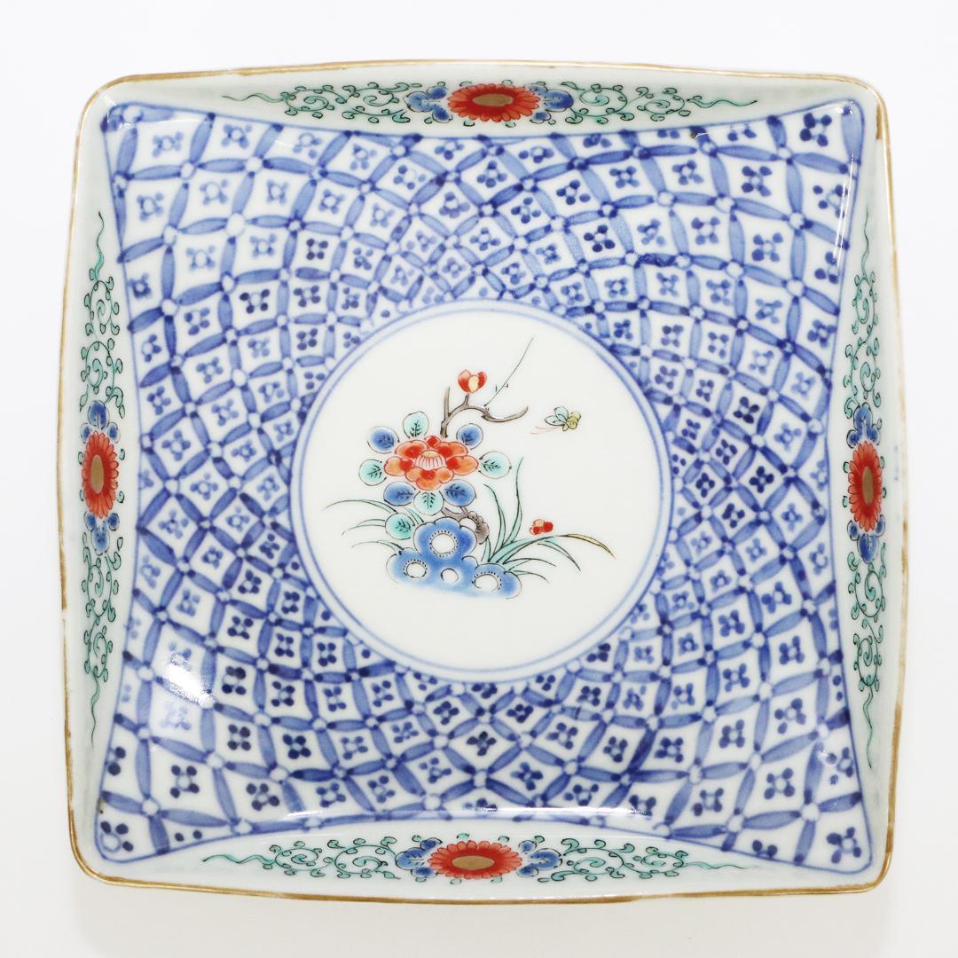 大明成化年製　角皿　5客　古伊万里　明治期