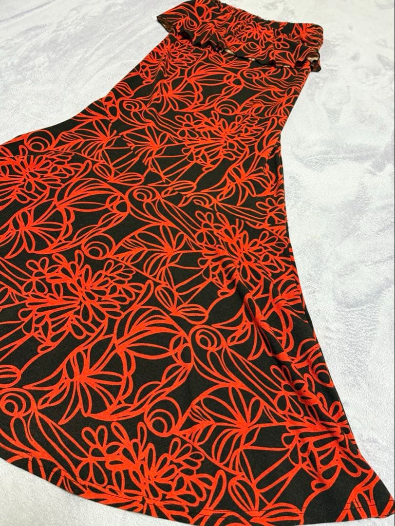 Lahaina vivi アロハ　ハワイ　冬　ドレス　黒　赤　衣装　Lサイズ