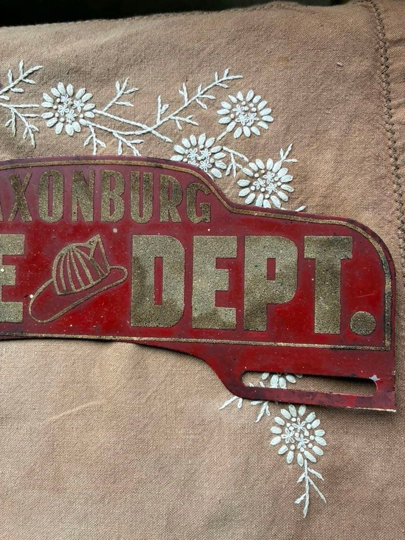 アンティーク　サイン　プレート　ブースター　ライセンス　看板　消防署　アメリカ