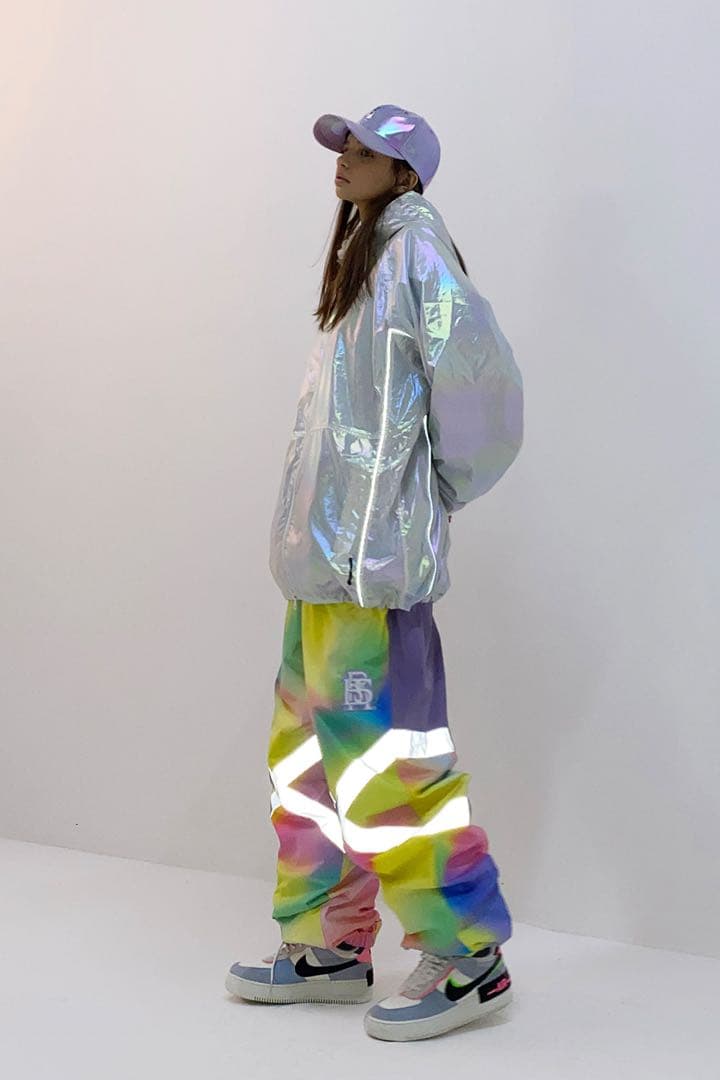 bsrabbit スノボ ウエア ホログラム ジャケット ホワイト M