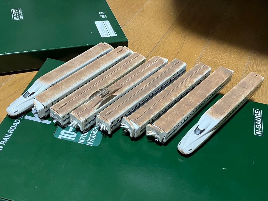 し*う様 KATO N700系2000番台 16両セット(ウェザリング済み、室内