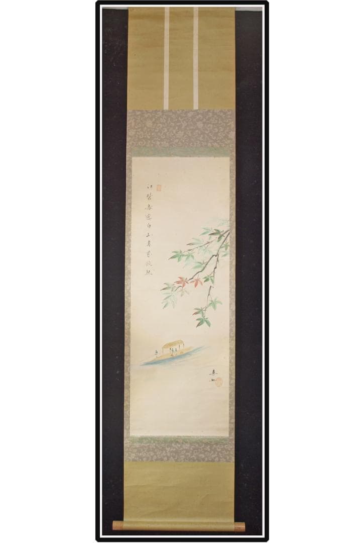 日本江戸時代肉筆掛け軸そ※8激安骨董品古美術 X1173C16-4