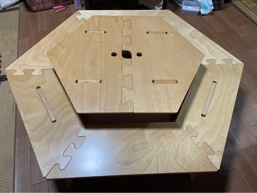 The Arth ヘキ男 ヘキ子 セット ヘキサテーブル 六角テーブル