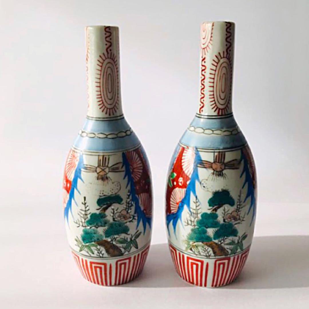 骨董　アンティーク　伊万里　鶴首　徳利　2本