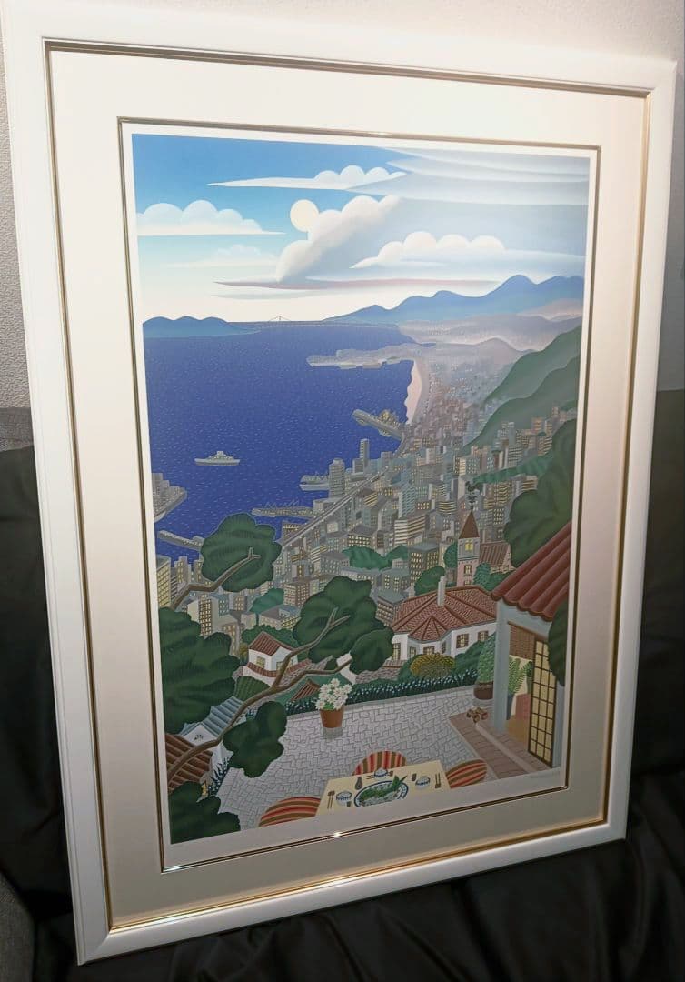 ☆人気の神戸シリーズ　トーマス・マックナイト　明石海峡大橋を望む　神戸の風景