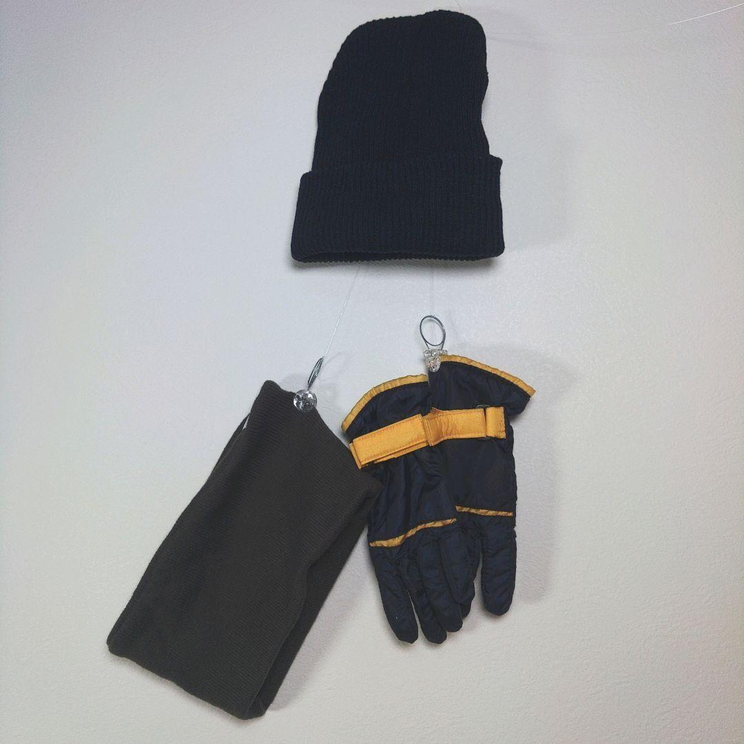 スキーウェア　キッズ　子供　120cm　男の子　オレンジ　ブラック　ニット帽