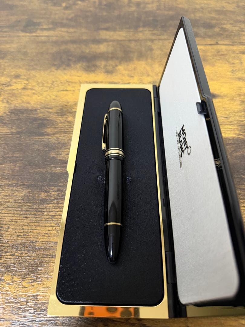 未使用に近い　No.149 2段エボナイトペン芯　18金　バイカラー　F 万年筆