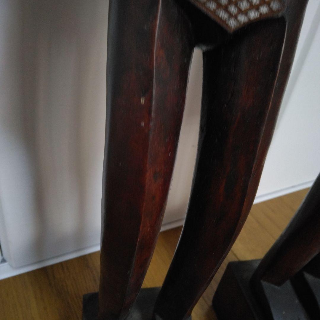 1381　人形　２体セット　木彫り、人形、木