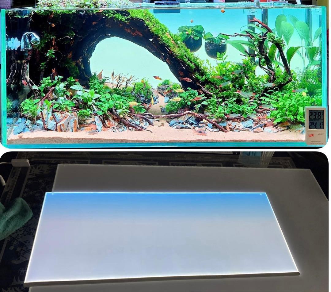 新品未使用　ライトスクリーン　アクアリウム　LED RGB 30cm×30cm