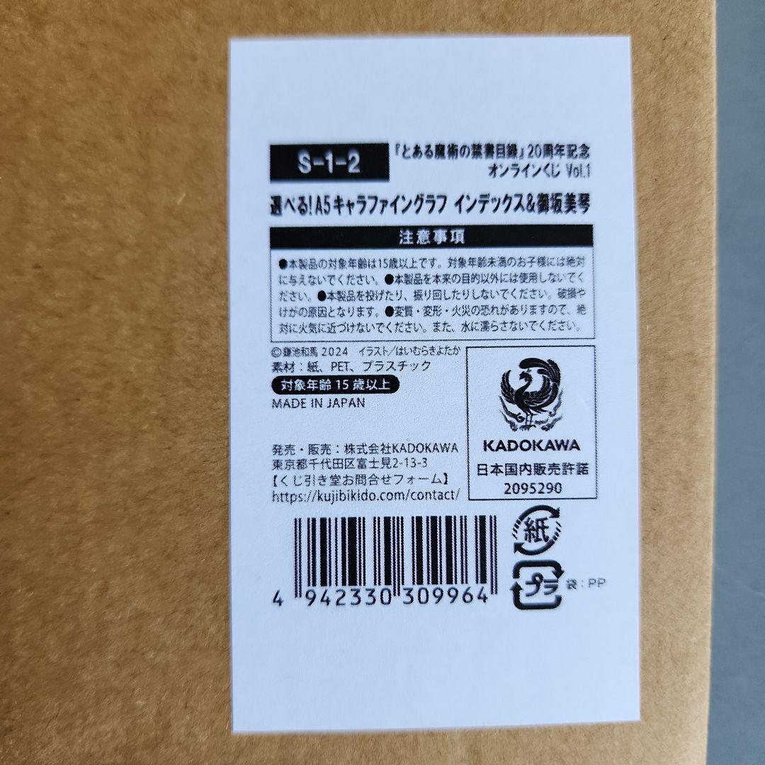 とある魔術の禁書目録　S賞　キャラファイングラフ　インデックス&御坂美琴