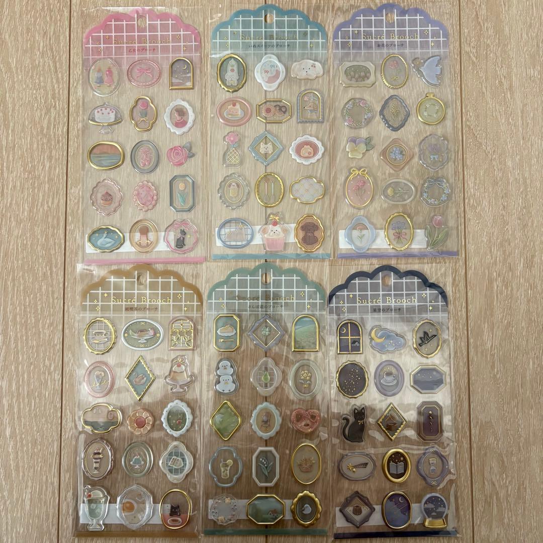 正規品　シュクレブローチ シール ステッカー 6枚セット