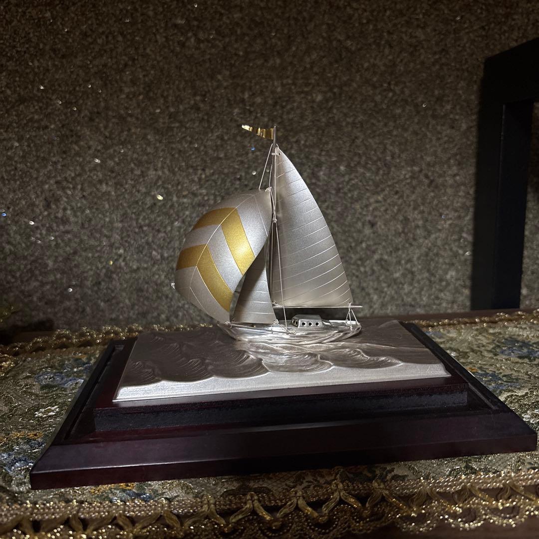 武比古 TAKEHIKO 銀製 置物 帆船 ヨット SILVER970 6号