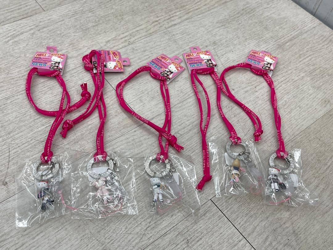 ハローキティ 2003年 ラインストーンストラップ 5種 他 コンプリートセット