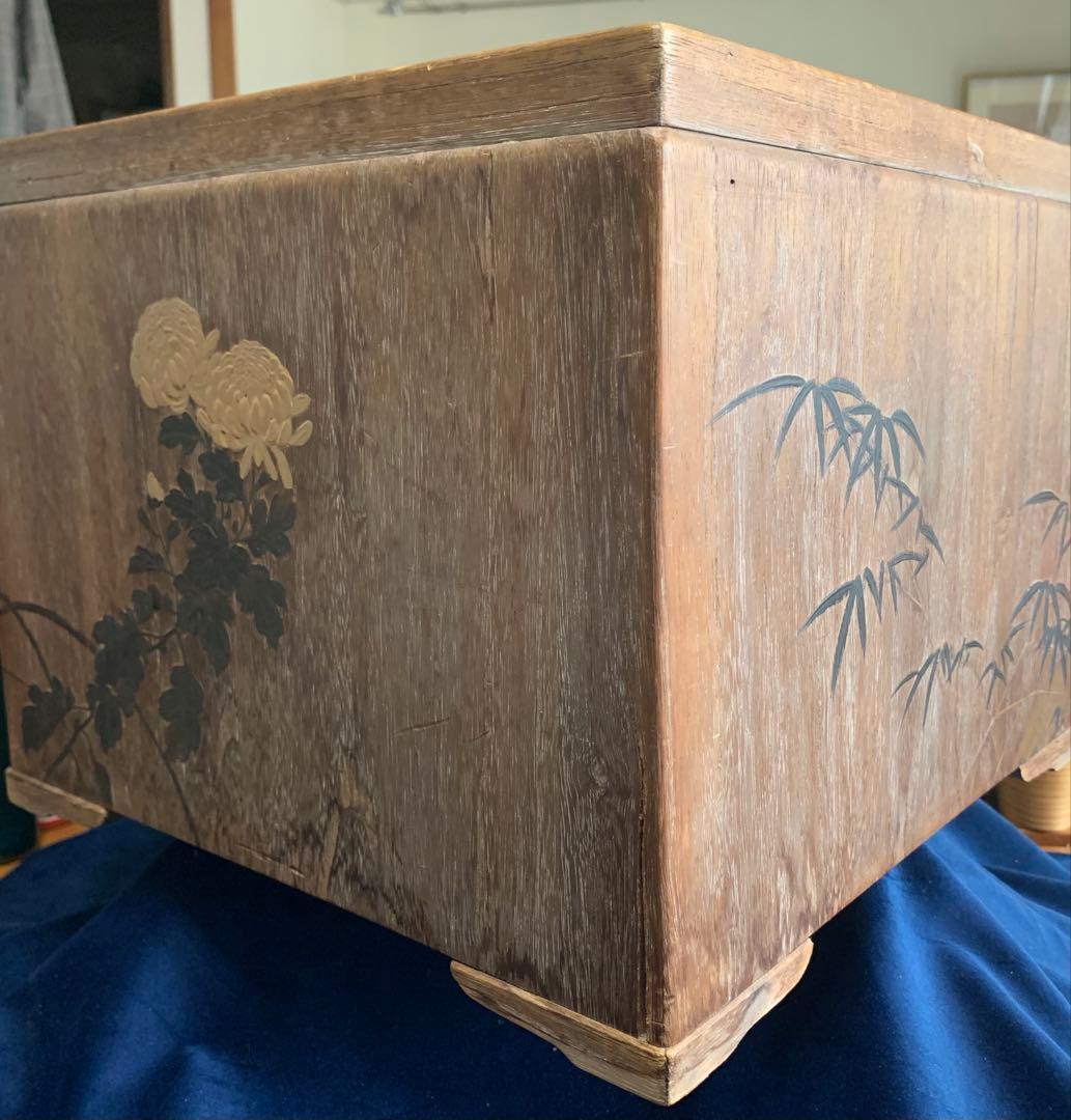 希少な桐製の手ひばち(手火鉢)、古美術・工芸品