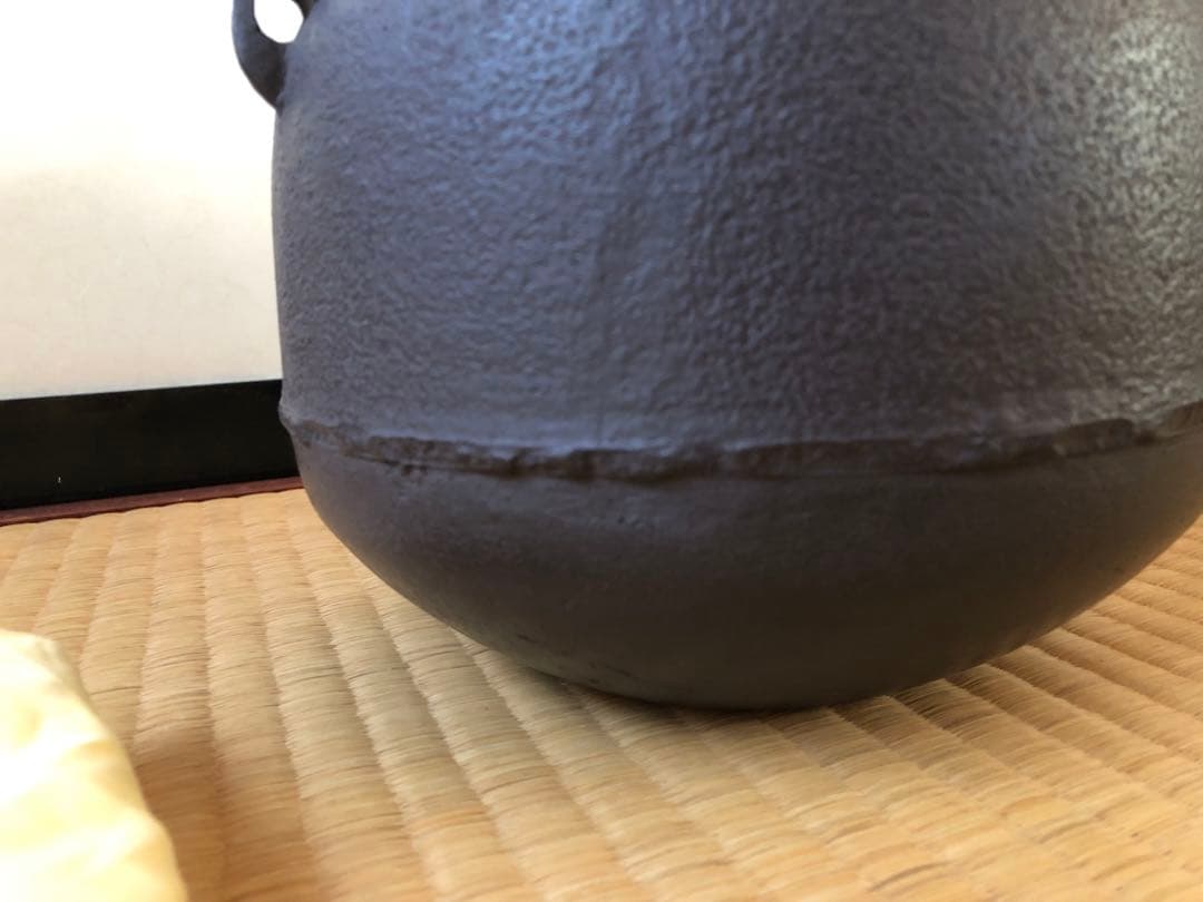 阿弥陀堂釜　初代　畠春斎氏作　共箱入