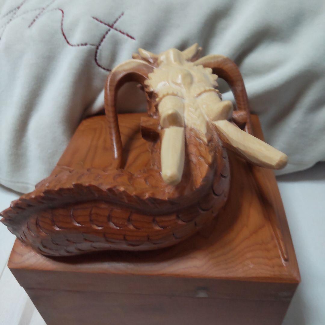 2月セール 飛騨高山 谷口彫刻一位一刀彫 龍箱箱