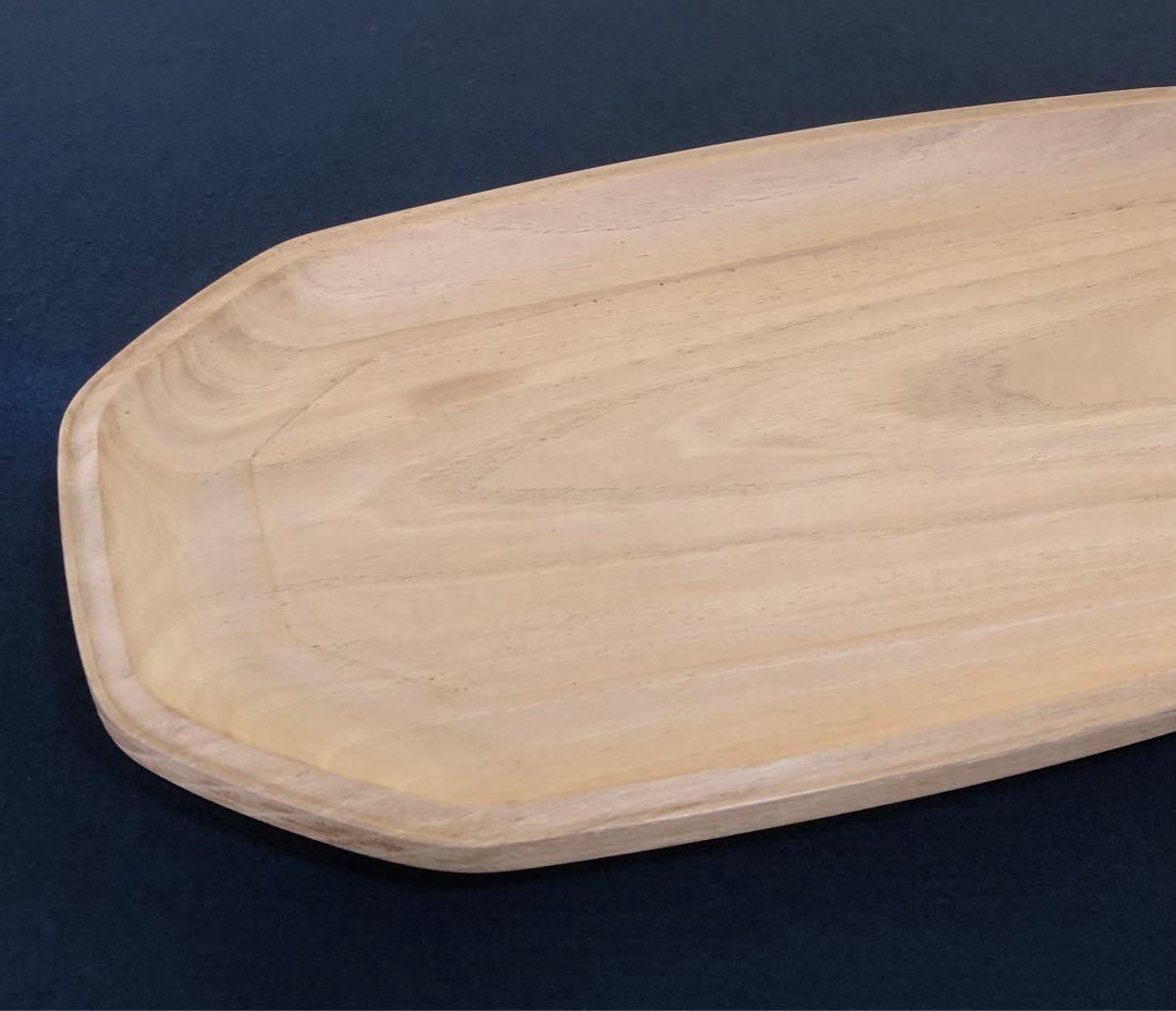 《R》煎茶 茶道具 木地 八稜盆 長盆 花押 木箱　260105か4