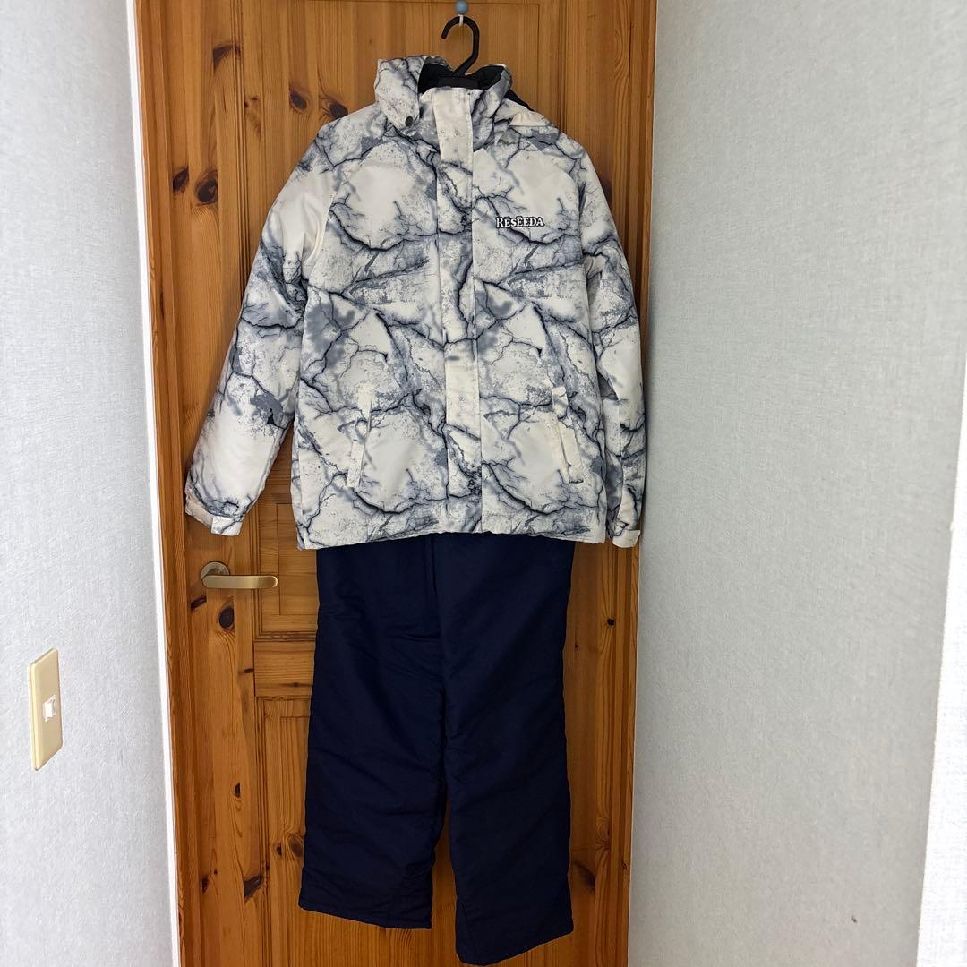 RESEEDA 子供用スキーウェア 160 ホワイト・ネイビー