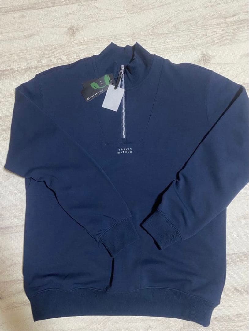 TRAVIS MATHEW ネイビー ハーフジップセーター