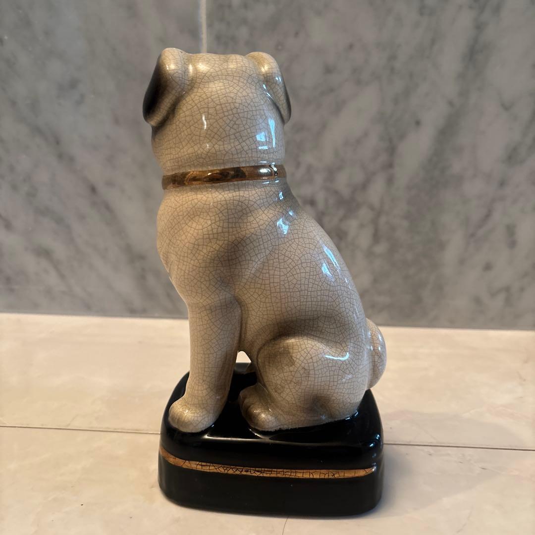 アメリカ70年代ヴィンテージ困ったお顔が可愛すぎるパグの陶器