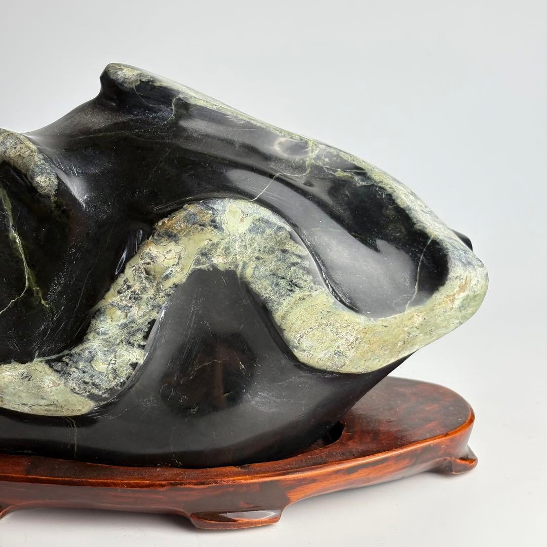 古美術 白蛇石 飾石 天然石 水石 盆石 鑑賞石 置物