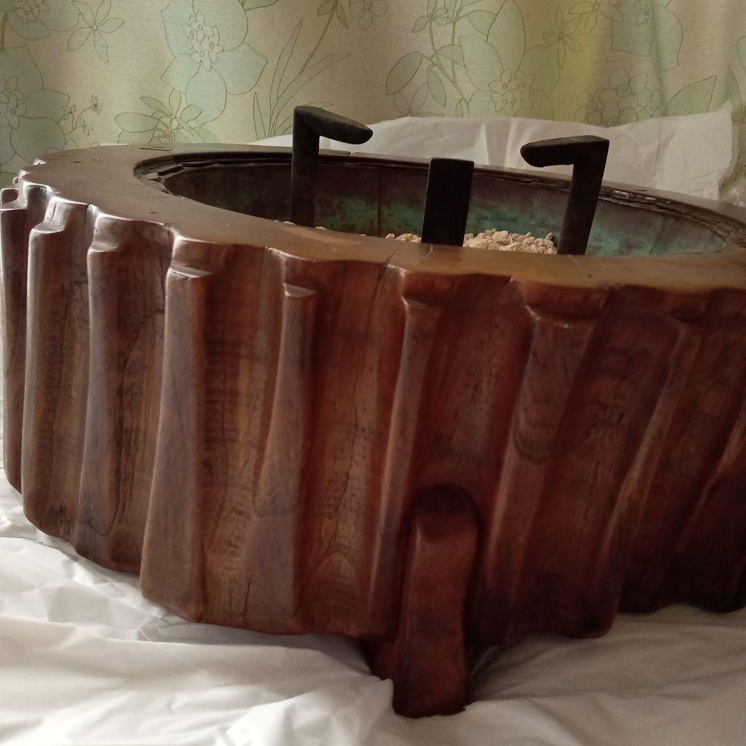 未使用に近い　訳あり　数寄者好み　火鉢　手焙　五徳付き