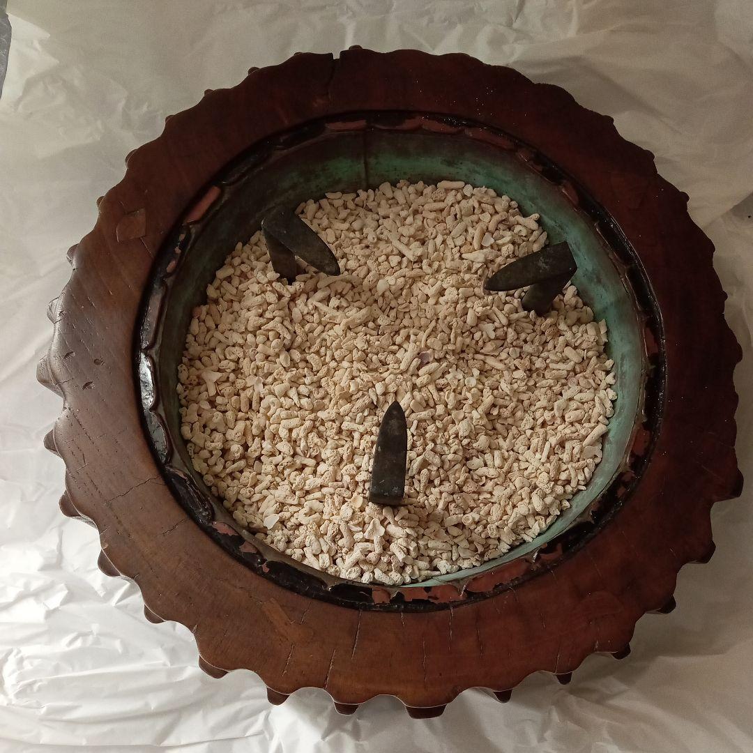 未使用に近い　訳あり　数寄者好み　火鉢　手焙　五徳付き