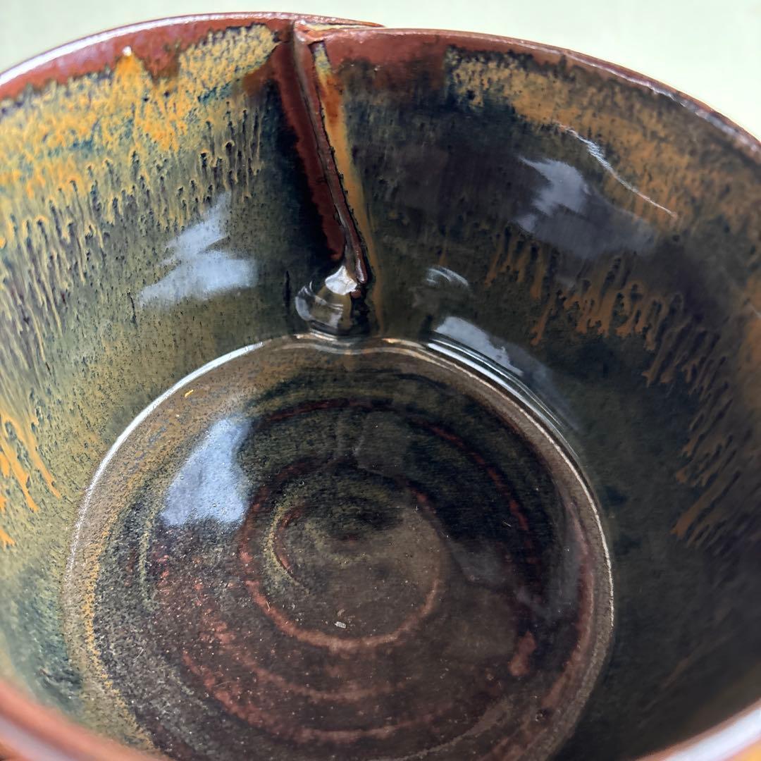 高取焼 建水 鬼丸雪山造 茶道具 共箱