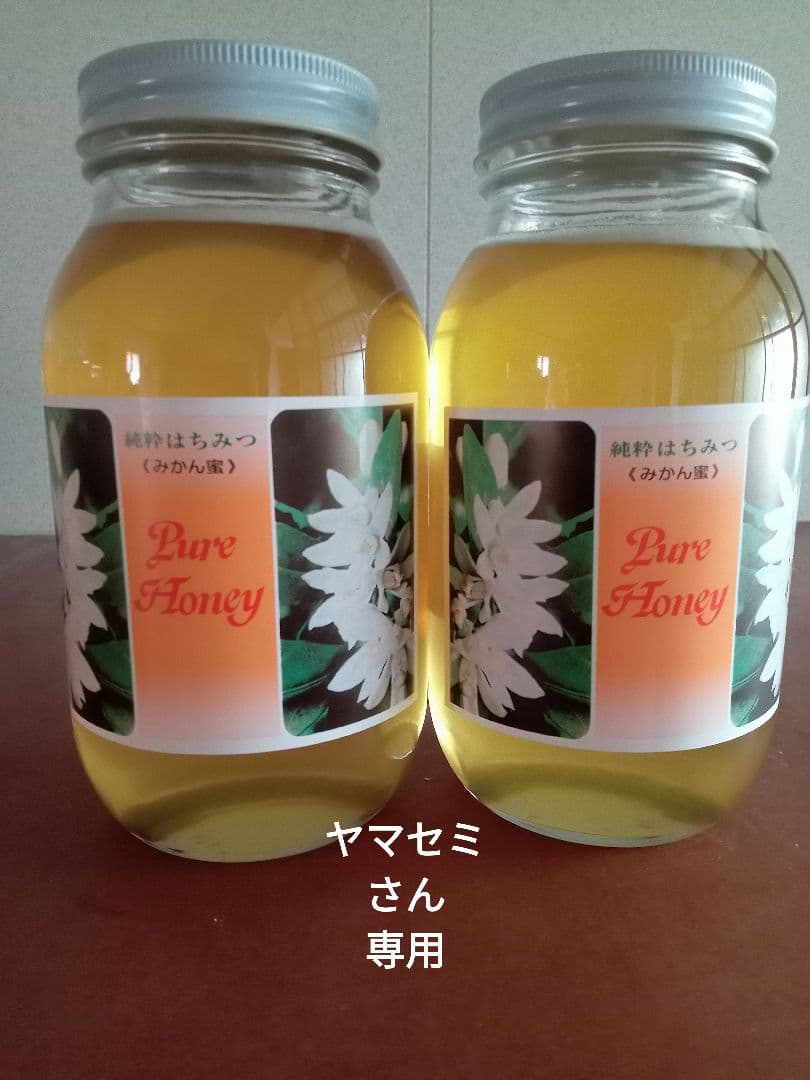 ヤマセミさん専用国産みかん蜂蜜1200g×2