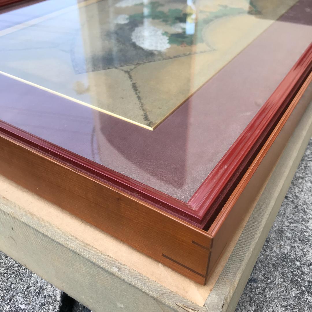 尾形光琳/菊花之図/扇面菊図/日本画/額/掛軸/掛軸/名家伝来/Y-838