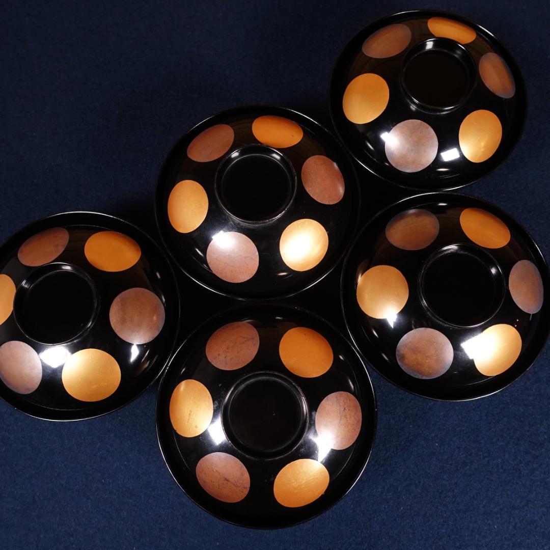 魯山人好の逸品 輪島塗日月椀 5客