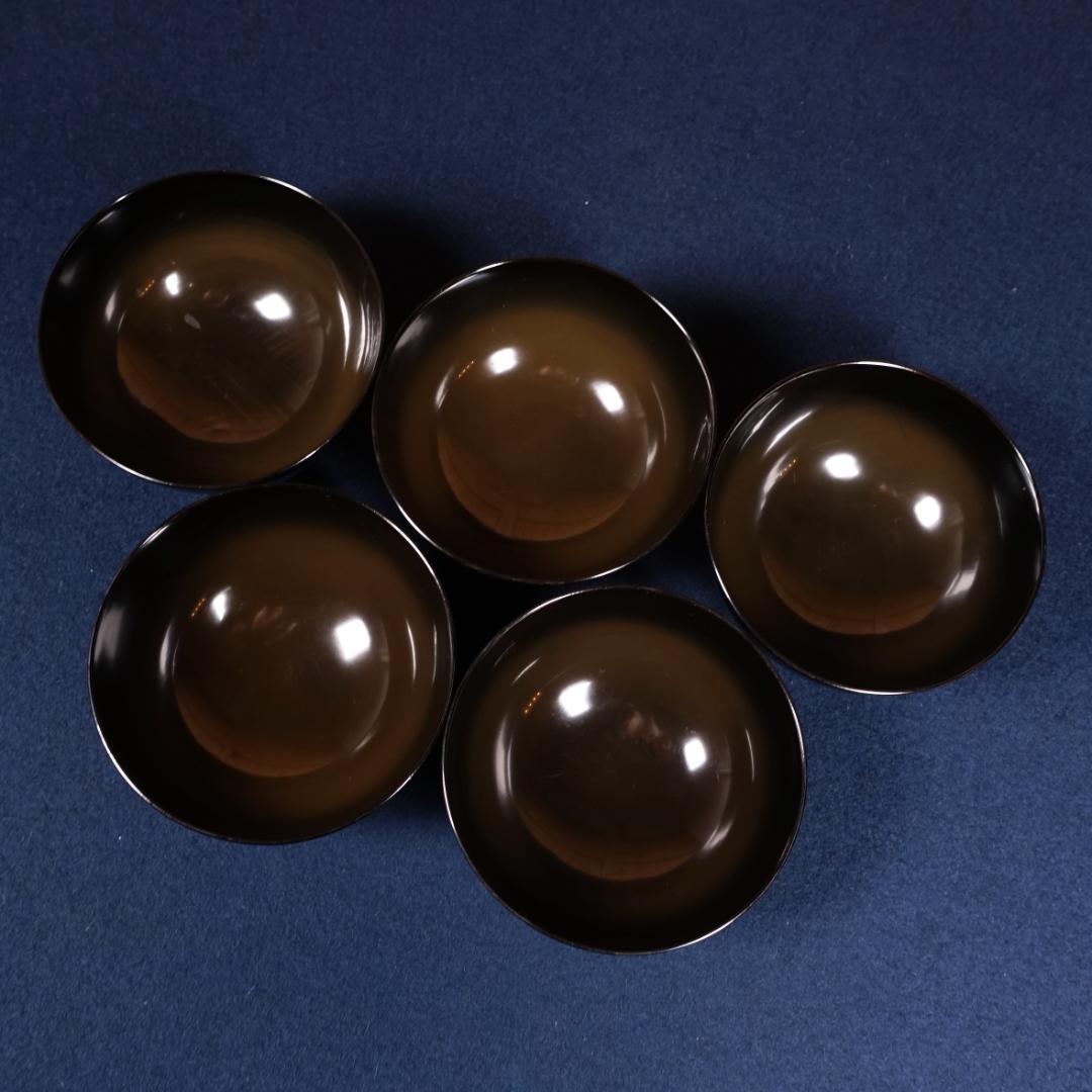 魯山人好の逸品 輪島塗日月椀 5客