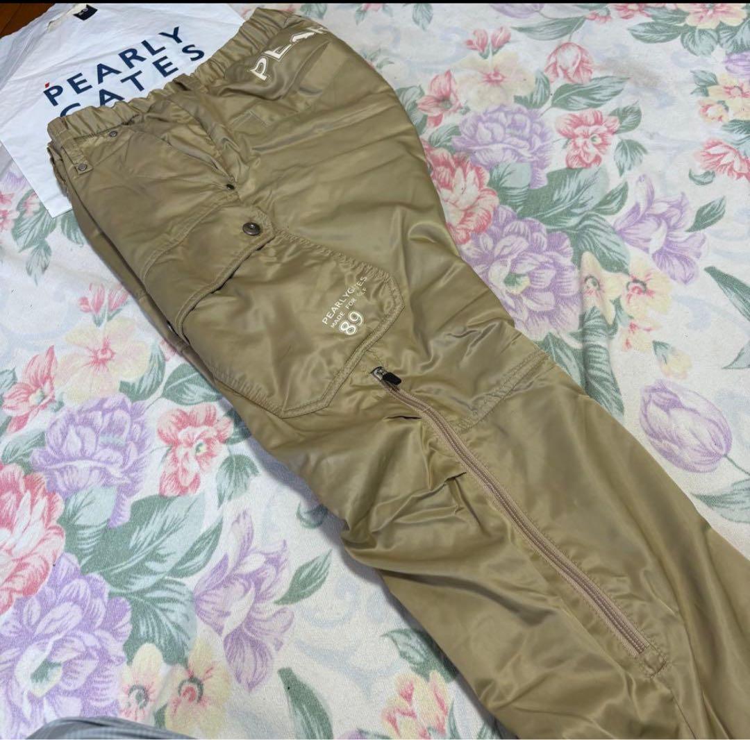 美品W80-84cmPEARLYGATES秋冬ウエスト伸縮7P3D撥水防風パンツ