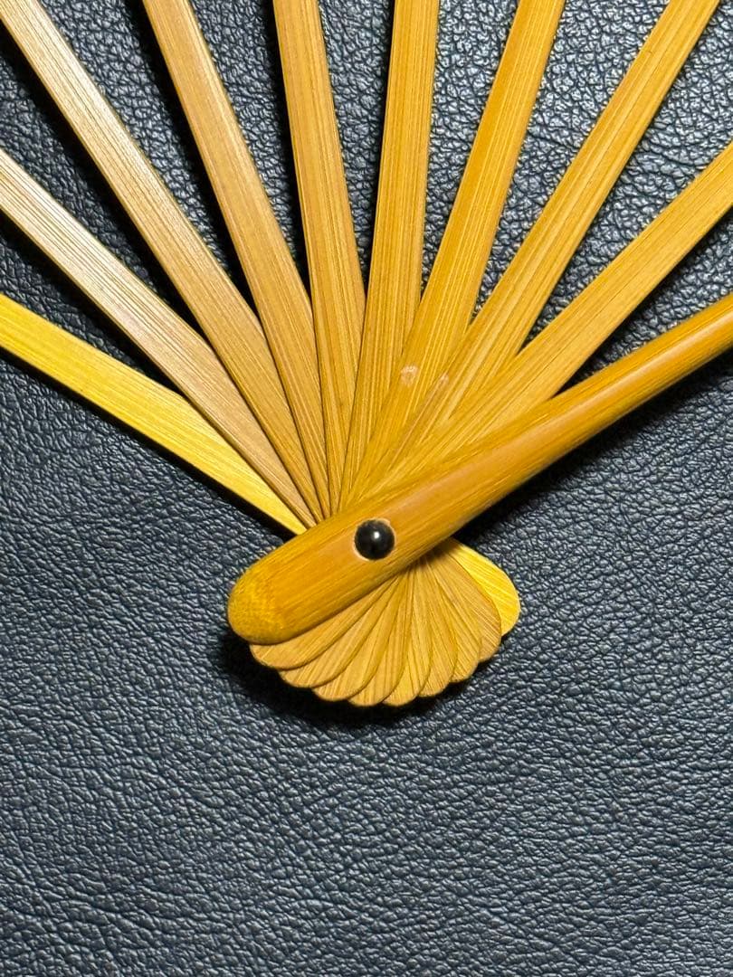 扇子　33cm 十松屋福井扇舗　鬘扇　朱妻明皇貴妃花軍花車図　仕舞扇　能楽　着物