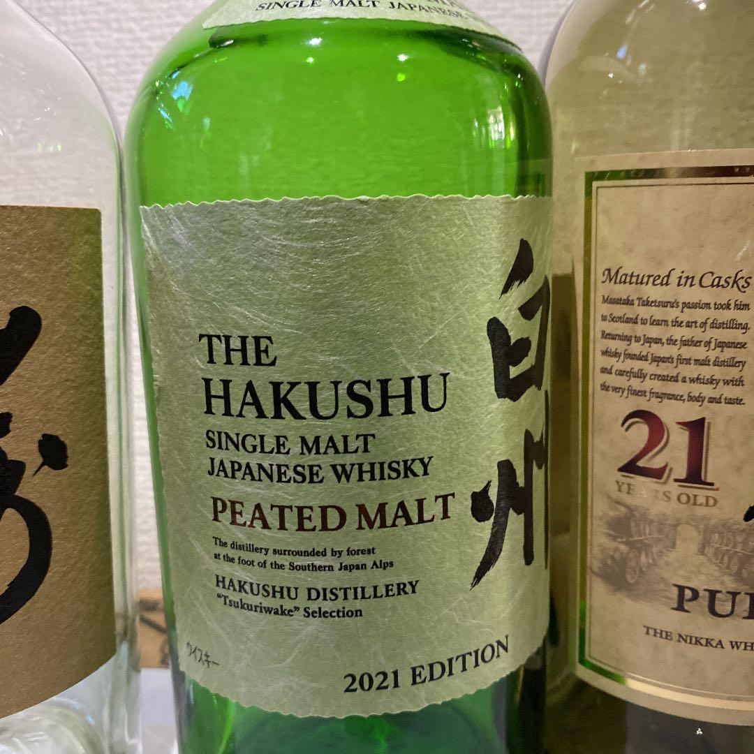 サントリー山崎　白州　竹鶴 21年　空瓶3本