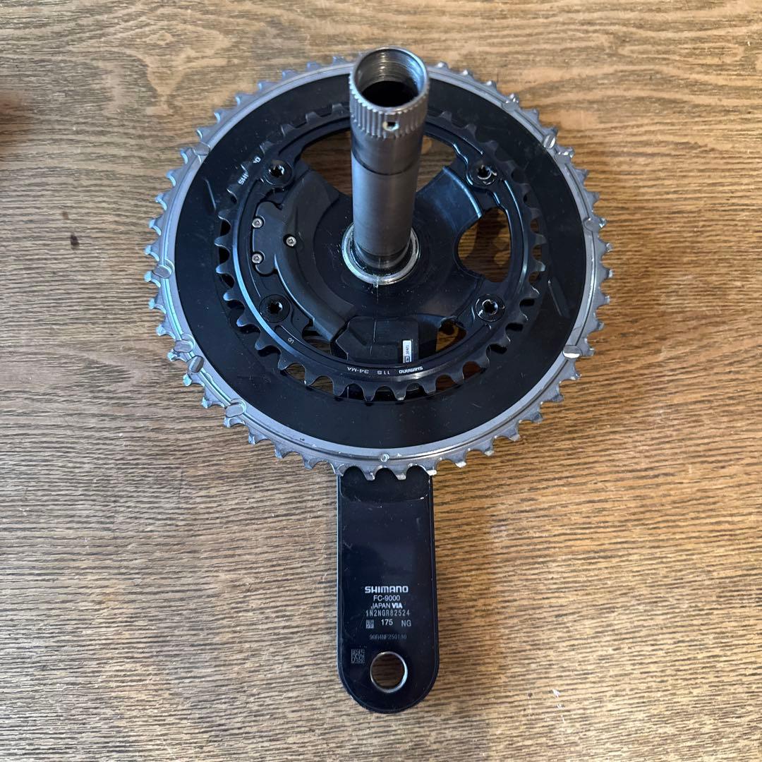 シマノデュラエースFC-9000クランク、パイオニアパワーメーター