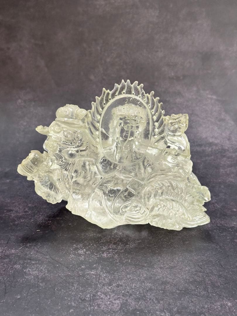 【⭐️稀少❣️開運⭐️】水晶　彫刻　仏像 羽衣 天女　クリスタル　⭐️貴重⭐️