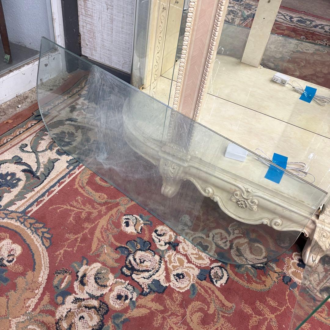 ロココ アンティーク ガラスショーケース コレクションケース 飾り棚 棚板2枚