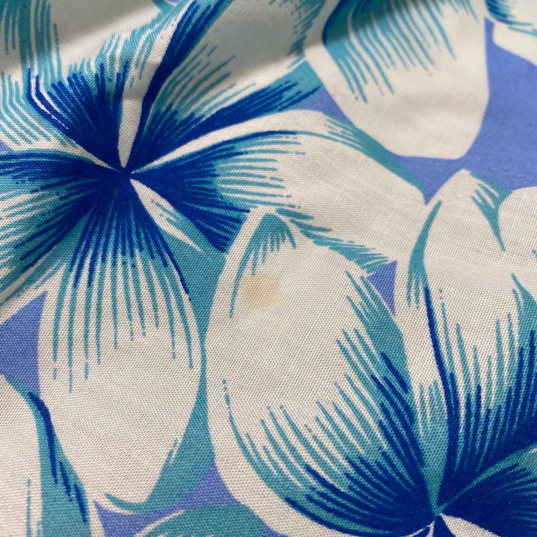 フラダンス衣装　プルメリア柄3段ドレス