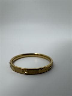 K18 ゴールドリング 彫刻入り0.78g 11号