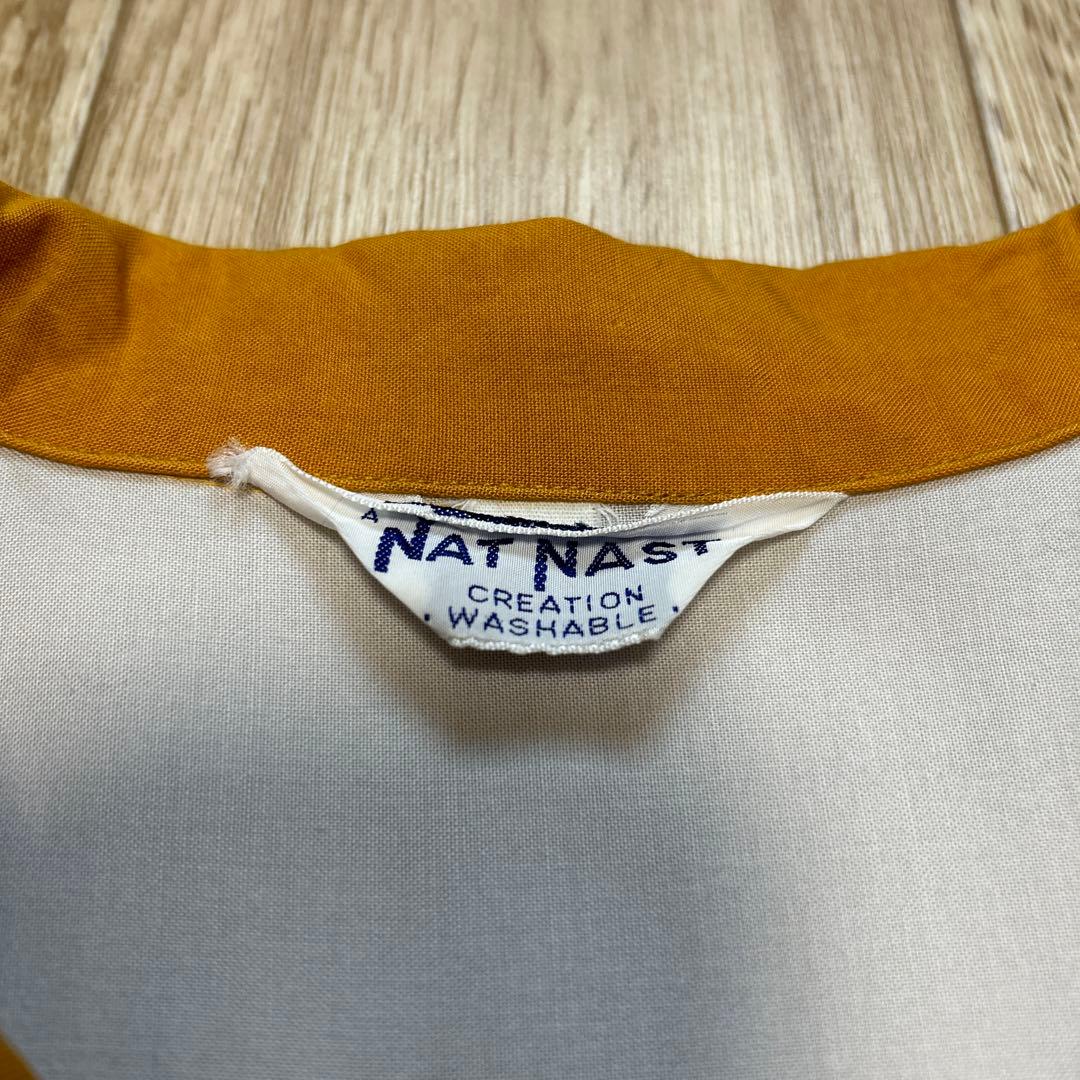 古着屋購入　ヴィンテージ　ボーリングシャツ　60s フロッキープリント