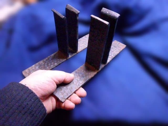 鉄製　ステンドグラス　オブジェクトスタンド　２台対