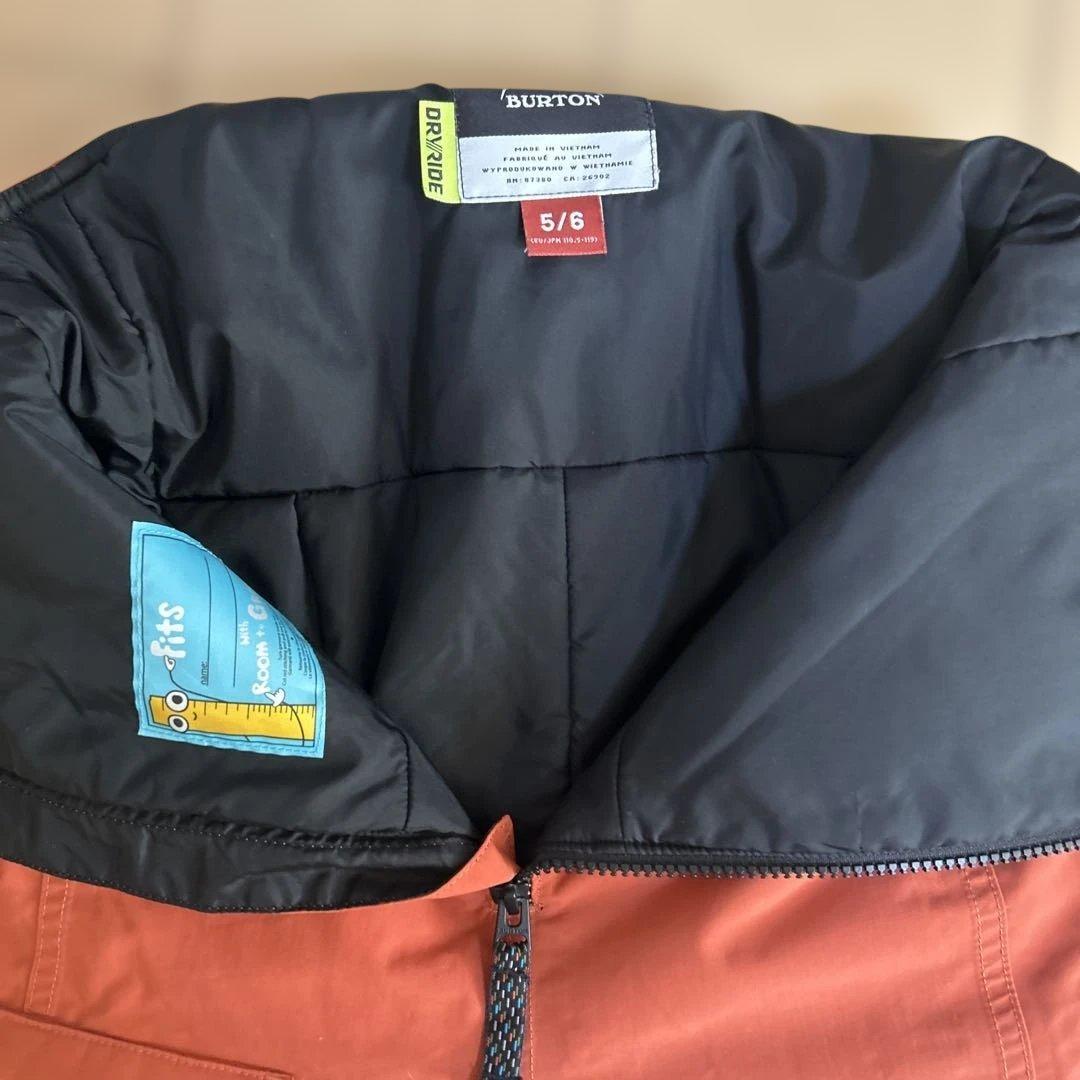 BURTON 子ども用スキーウェア グレー/オレンジ120cm