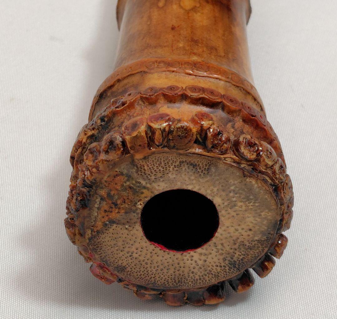 D007 和楽器 尺八 松朋 全長約54.5cm 一尺八寸管 竹製 伝統工芸品