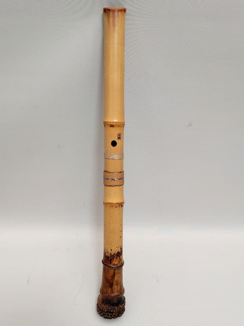 D007 和楽器 尺八 松朋 全長約54.5cm 一尺八寸管 竹製 伝統工芸品