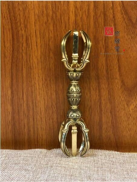 密教法具 真言宗 法器セット 金剛鈴·金剛盤·独鈷杵·三鈷杵·五鈷杵 真鍮製